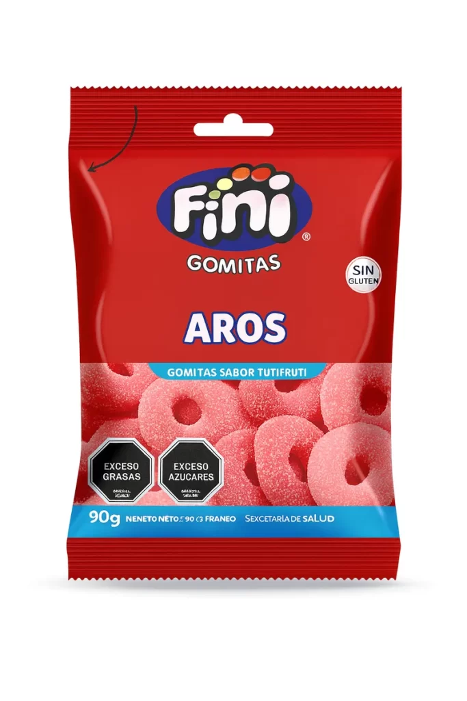 GOMITAS AROS DE FRUTILLA ACIDO FINI 90GX12